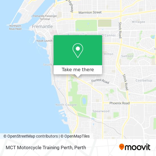 Mapa MCT Motorcycle Training Perth