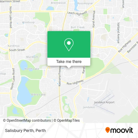 Mapa Salisbury Perth