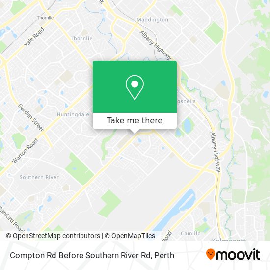 Compton Rd Before Southern River Rd map