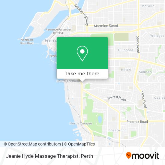 Jeanie Hyde Massage Therapist map