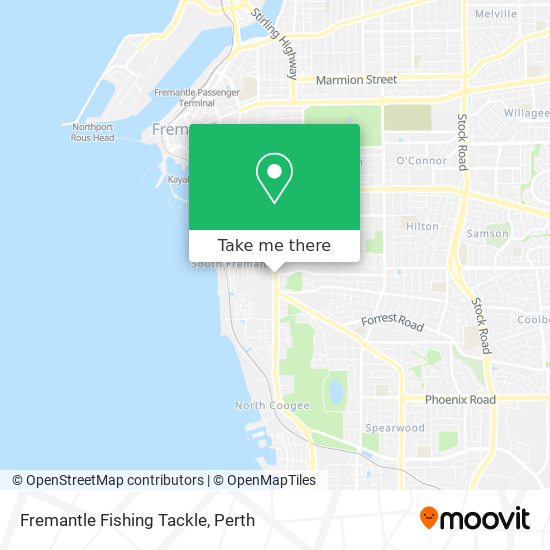 Mapa Fremantle Fishing Tackle