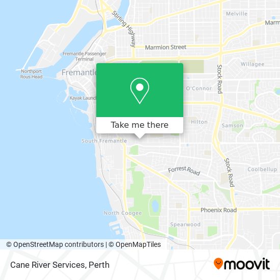 Cane River Services map