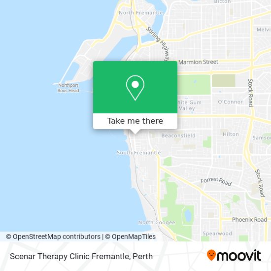 Mapa Scenar Therapy Clinic Fremantle