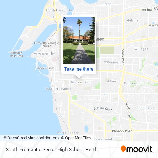 Mapa South Fremantle Senior High School