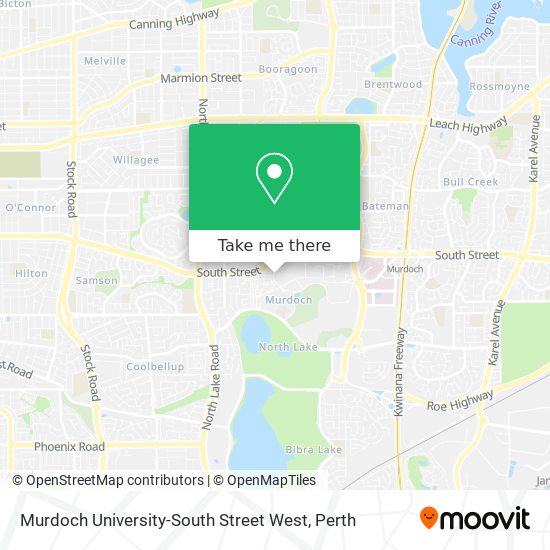 Murdoch University-South Street West map