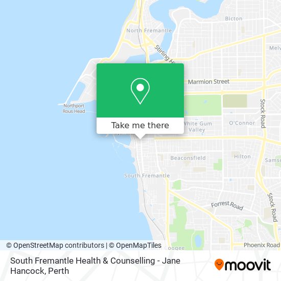 Mapa South Fremantle Health & Counselling - Jane Hancock
