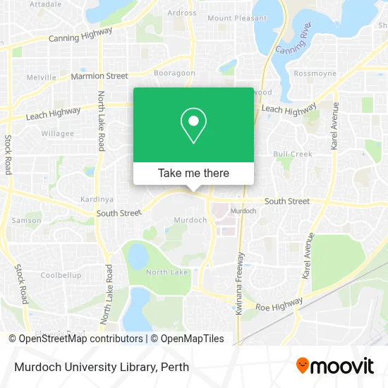 Mapa Murdoch University Library