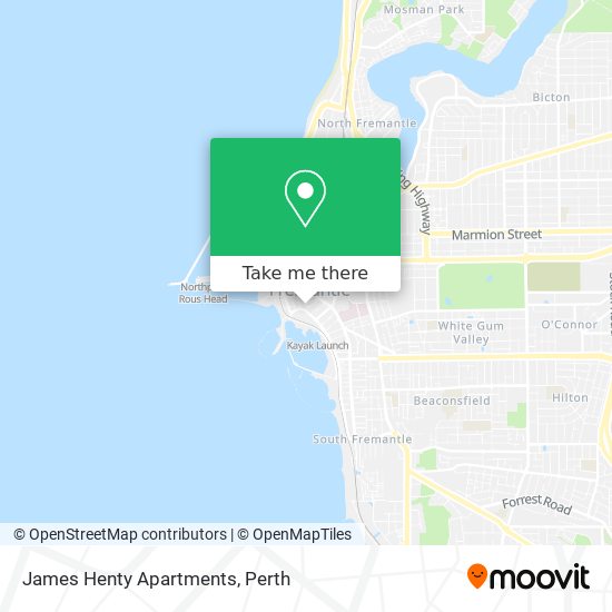 James Henty Apartments map