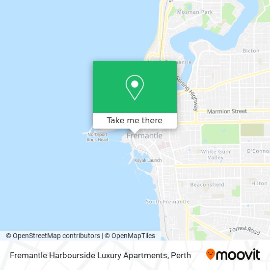 Fremantle Harbourside Luxury Apartments map
