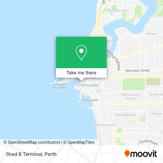 Shed B Terminal map