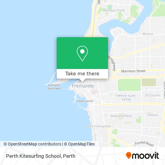 Mapa Perth Kitesurfing School