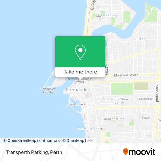 Mapa Transperth Parking