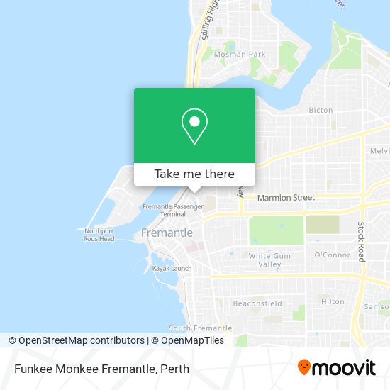 Funkee Monkee Fremantle map