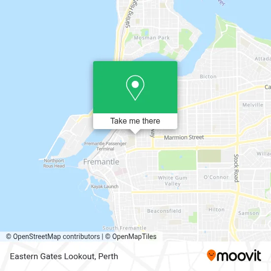 Mapa Eastern Gates Lookout