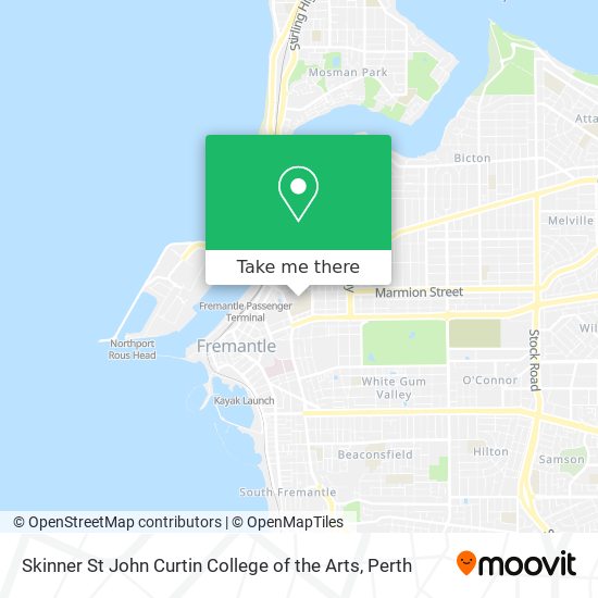 Skinner St John Curtin College of the Arts map