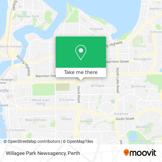 Willagee Park Newsagency map