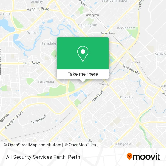 Mapa All Security Services Perth