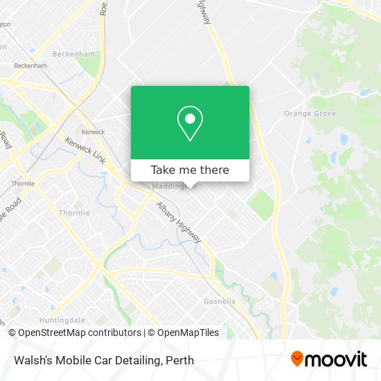 Walsh's Mobile Car Detailing map