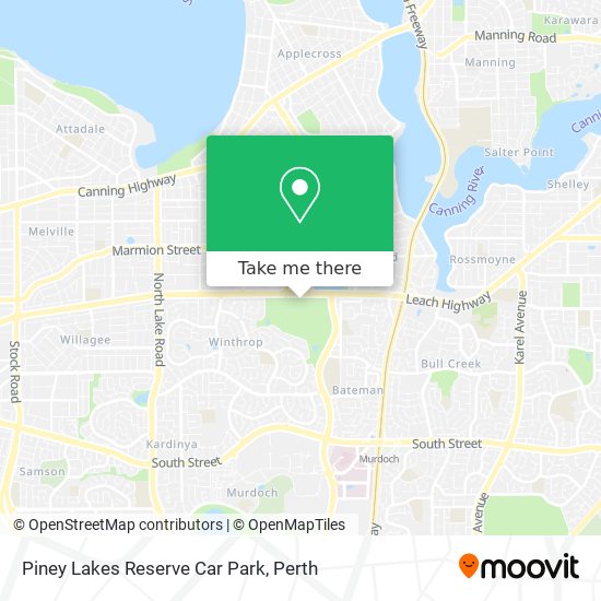 Mapa Piney Lakes Reserve Car Park