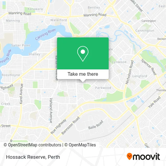 Mapa Hossack Reserve