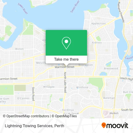 Mapa Lightning Towing Services