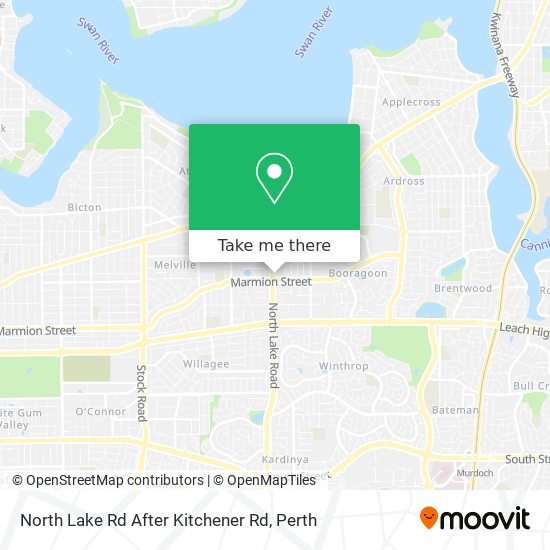 North Lake Rd After Kitchener Rd map