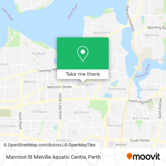 Mapa Marmion St Melville Aquatic Centre