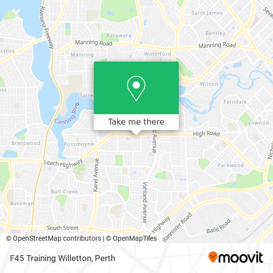 F45 Training Willetton map