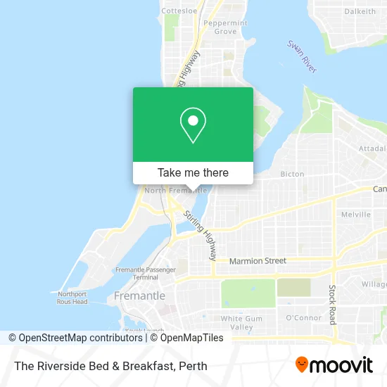 Mapa The Riverside Bed & Breakfast