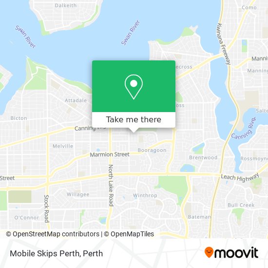 Mobile Skips Perth map