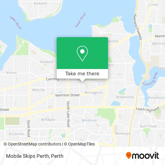 Mapa Mobile Skips Perth