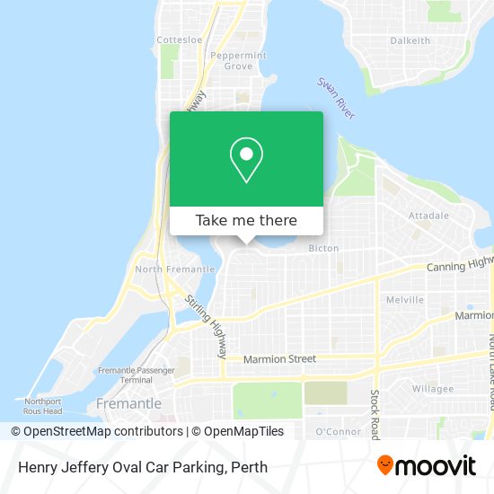 Henry Jeffery Oval Car Parking map