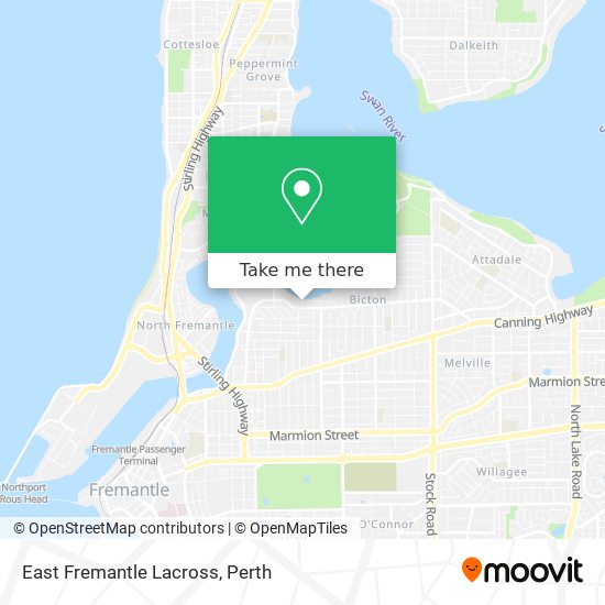 East Fremantle Lacross map