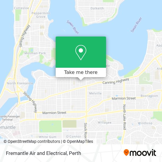 Mapa Fremantle Air and Electrical