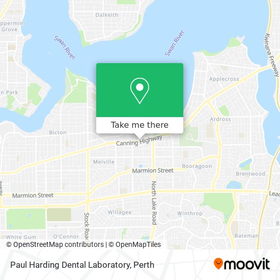 Mapa Paul Harding Dental Laboratory