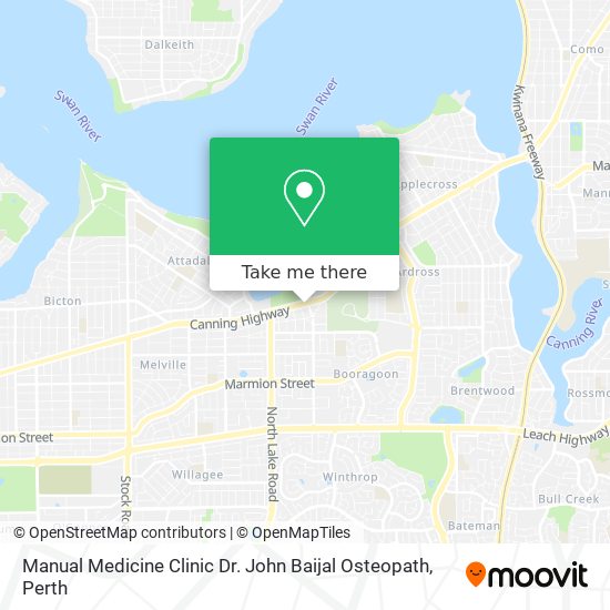 Manual Medicine Clinic Dr. John Baijal Osteopath map