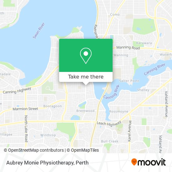 Aubrey Monie Physiotherapy map