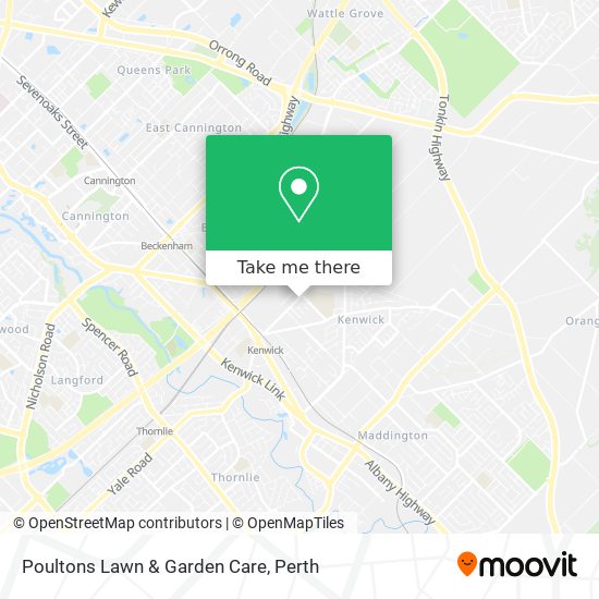Poultons Lawn & Garden Care map
