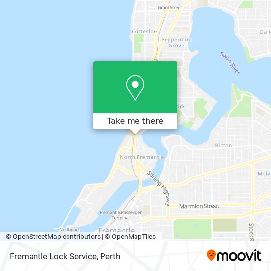 Mapa Fremantle Lock Service