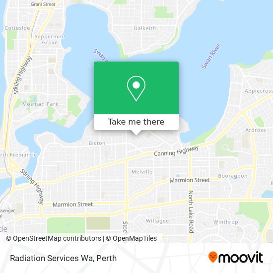 Mapa Radiation Services Wa