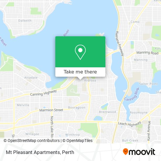 Mapa Mt Pleasant Apartments