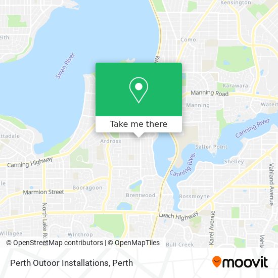 Perth Outoor Installations map
