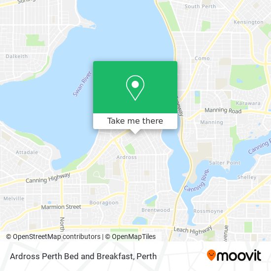 Ardross Perth Bed and Breakfast map