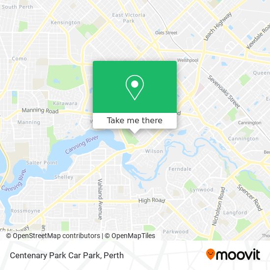 Centenary Park Car Park map