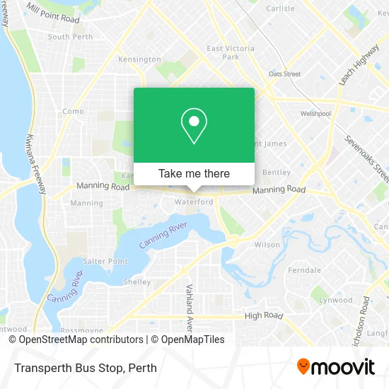 Mapa Transperth Bus Stop