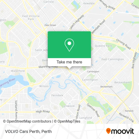 Mapa VOLVO Cars Perth