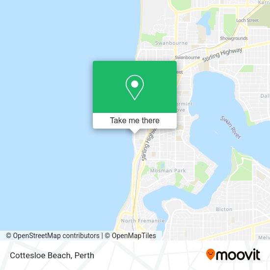 Cottesloe Beach map