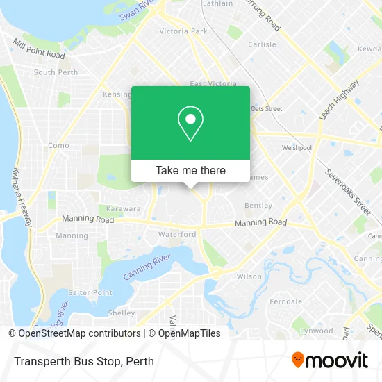 Mapa Transperth Bus Stop