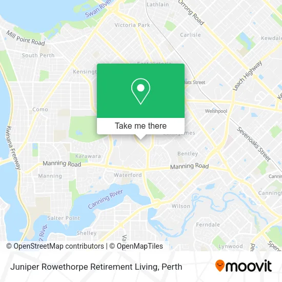 Juniper Rowethorpe Retirement Living map