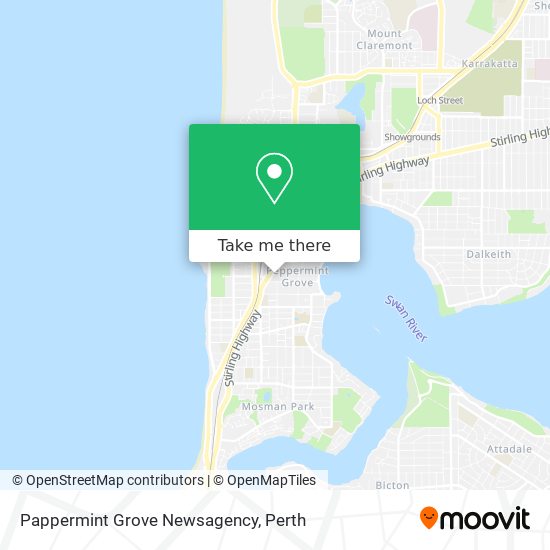 Pappermint Grove Newsagency map